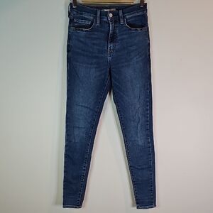 Levi's 720 Women's 28x30 High Rise Dark Blue Skinny Jeans